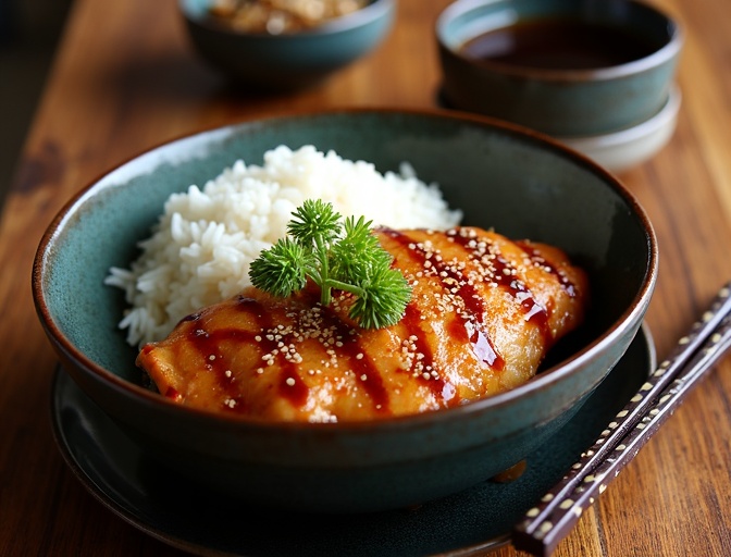 鶏の照り焼き定食